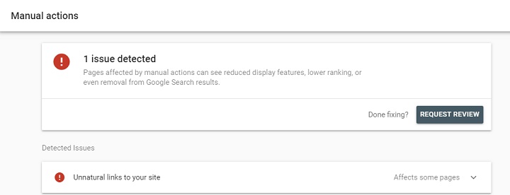 google penalty and decrease in KPIs